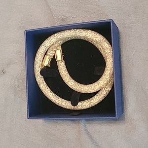 Gold swarovski crystal bracelet